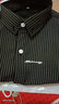 罗蒙（ROMON）加绒加厚条纹休闲衬衫男长袖秋冬季保暖免烫衬衣潮流修身白衬衫男 TW03黑色 【加厚】 加绒 2XL 参考138-150斤左右 实拍图
