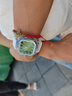 番米拉（PANMILA）手表女学生品牌国表简约气质初中高中生方形大表盘硅胶石英女腕表 白带绿【刻度面】 实拍图