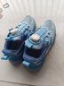 鸿星童男童鞋夏季网面透气网鞋新款儿童运动鞋单网旋纽扣男孩童鞋 S2027浅蓝 37 实拍图