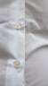 BLUE LITTLE WHITE 长袖衬衫男商务白衬衫修身男士正装工装免烫大码职业装抗皱衬衣 纯白色【快速到货 45（185斤-200斤） 晒单实拍图