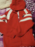 MQD童装男童卫衣中大童针织开衫儿童韩版摇粒绒外套 中国红 150cm 实拍图
