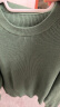 无印良品 MUJI 女式 棱纹编织 圆领短款针织衫 长袖女款 薄款毛衣 绿色 L (165/88A) 晒单实拍图