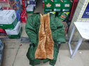 尤萨军大衣男老式棉大衣冬季加厚加长款保安大衣黄防寒服东北棉袄棉服 可拆洗棕毛绒绿大衣 实拍图