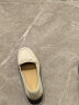 思加图2024春季新款英伦风乐福鞋小皮鞋粗跟一脚蹬黑色女单鞋EUO01AA4 温柔米 37 晒单实拍图