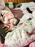 舒贝怡婴儿衣服新生儿连体衣夹棉保暖宝宝婴幼儿可爱哈衣周岁爬服粉90 实拍图
