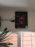 虹光（HonGuan）万年历电子钟表挂墙智能闹钟客厅挂钟高档39x29横式黑底蓝牙 晒单实拍图