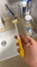 葆氏儿童牙刷3D三面洞牙刷软毛3-6-12岁360°口腔清洁宝宝牙刷 黄色 实拍图