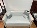 华莱德简约现代科技布艺沙发小户型客厅双人出租房卧室公寓三人简易网红 洣白色 双人座(加乳胶层) 实拍图