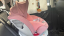 贝比途（BOBEITOO）贝悦儿童安全座椅汽车用0-12岁宝宝婴儿360度旋转i-Size认证 尊享版-蜜桃粉+遮阳棚 实拍图