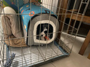 KimPets狗窝大型犬冬季保暖狗狗床可拆洗冬季猫窝封闭式狗屋冬天宠物用品 蓝灰拼接色+加厚毛毯 L号【60*42*38cm适合25斤内】 实拍图