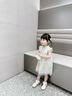 戴维贝拉（DAVE＆BELLA）唐装中国风旗袍儿童汉服女童夏季裙子夏装连衣裙宝宝薄款古装服装 灰绿DB2221771 120 cm（建议身高110-120cm） 实拍图