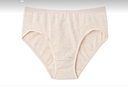 MUJI MUJI 女式 罗纹编织 中腰短裤 内裤 燕麦色 L 实拍图