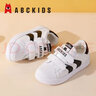 ABC KIDS童鞋男童鞋2025冬季新款儿童运动鞋板鞋革面透气贝壳头女童小白鞋 春秋革面白黑 28 实拍图