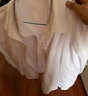 鸾姿白色衬衫女长袖职业衬衫正装工作服工装修身显瘦外穿打底衬衣 纯白长袖 L 95-105斤 实拍图