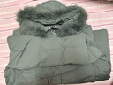 鸭鸭（YAYA）鸭鸭2022年中年新款羽绒服女中长款加厚狐狸毛时尚休闲保暖外套X 豆绿-DYO66B0200 4XL 实拍图
