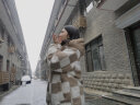 鸭鸭（YAYA）新国标羽绒服女冬中长款羊羔绒保暖加厚时尚韩版防寒外套HS 奶咖格色 S 实拍图