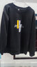 西域骆驼（VANCAMEL）卫衣男圆领秋季长袖t恤学生宽松休闲打底衫 黑色（加绒款） XL  实拍图