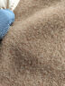 云羊驼色羊毛毯加厚保暖防潮家用纯羊毛盖毯宿舍午睡纯色床上毯子冬季 高雅驼色 缎布加厚 100%进口细羊毛 200*230cm   5.5斤 实拍图