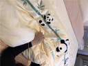 浪莎（LangSha）A类简约床上四件套纯棉100纯棉四季通用床单被套全棉立体熊猫绣花 顽皮熊猫-水绿 1.5m床单款四件套-被套150×200cm 晒单实拍图