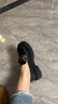 BEAUTODAY厚底乐福鞋女鞋子2025新款真皮黑色小皮鞋子女英伦风复古增高单鞋 经典黑【偏大半码】 33 实拍图