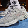 adidas 贝果鞋 ASTIR经典复古厚底增高老爹鞋男女阿迪达斯三叶草   灰色 JH7349   38.5 实拍图