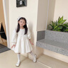 迪士尼（Disney）童装女童连衣裙春秋季新款儿童裙子秋装花童蓬蓬裙女孩生日礼服裙 白色【春秋款】 100尺码2~3岁【 90-100cm】cm 实拍图
