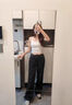 西儿美式工装裤女春秋季新款休闲阔腿运动夏薄款降落伞裤子抽绳速干裤 黑色常规款M[110-125] 实拍图