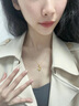 圣雅罗十二生肖和田玉银项链女锁骨链时尚首饰品吊坠生日礼物送女朋友 星月玉蛇项链+高定玫瑰花礼盒 实拍图