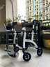 HOEA德国老人助力行走器助力车老年人轻便可折叠代步车手推车便携轮椅 601B静谧白+升级加固+可当轮椅 实拍图