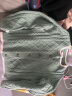 茵曼复古文艺菱格毛衣开衫2023秋女装新款美拉德撞色圆领宽松短上衣 绿色 S 晒单实拍图