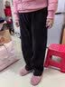 宝娜斯雪尼尔灯芯绒阔腿裤女外穿秋冬加绒高腰垂感直筒保暖休闲学生裤子 黑色（加绒款）【小个子款】 M (适合101-110斤) 实拍图