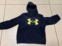 安德玛（Under Armour）男大童连帽宽松加绒卫衣运动男童卫衣244303166 藏青 130cm  实拍图