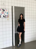 GARNUO绿色短袖连衣裙子女夏季法式气质小个子高级感礼服裙收腰显瘦短裙 黑色【短袖短款】 S 【80-100斤】 实拍图