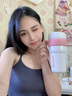 象普（SHINPUR）大容量吸管杯学生高颜值不锈钢保温杯男女士车用办公泡茶咖啡杯 粉色700ml 实拍图