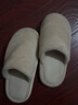 优调棉拖鞋男软底舒适居家抗菌保暖防滑静音大码地板拖鞋冬 米白44-45 实拍图