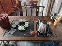 赣荣实木茶桌椅组合仿古现代简约功夫茶台新中式茶几桌办公室茶桌套装 1.2米明月1围椅4月牙椅小石盘 实拍图