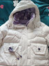 雅鹿羽绒服女款冬季时尚连帽短款休闲保暖防风外套大口袋 白色 155  实拍图