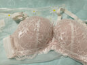 Gainreel歌瑞尔亲肤柔软蕾丝聚拢防下垂内衣女显大透气无钢圈软支撑侧收文胸罩 珍珠白 220670A 85C 实拍图
