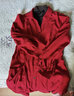 尚都比拉春秋红色衬衫连衣裙女气质女神范中长款假两件针织裙子 红配黑 L 实拍图