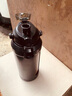 恩尔美（nRMEi）水杯大容量玻璃杯耐高温泡茶杯茶水分离1000ml男生运动防摔烫杯子 黑色【茶隔款+吸管直饮】 1500ml 实拍图