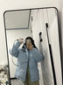 真维斯（JEANSWEST）棉服女士短款棉衣2024新款时尚秋冬季保暖外套加厚情侣棉袄面包服 浅蓝 纯色 M 实拍图