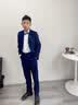 罗蒙儿童西装套装帅气男童花童主持人礼服男孩钢琴演出服 藏青色 110 实拍图