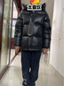 高梵黑金儿童鹅绒服4.0官方女童羽绒服90绒男童短款外套亲子装面包服 黑色 150 实拍图