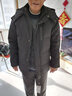 泰勒绅士 中老年羽绒服男短款加厚爸爸冬装连帽外套 纯黑色 2XL/185建议155-170斤左右穿 实拍图