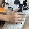 中国黄金（CHINA GOLD）黄金戒指男女对戒足金古法宽面戒指素圈生日七夕情人节礼物送女友 【宽版】足金戒指【9号】约1.3g 实拍图