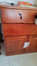 鲁菏鑫森斗柜 实木斗柜现代简约简约储物柜卧室抽屉柜客厅收纳柜子 板栗色三斗两门【带锁】 实拍图