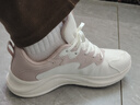 安踏（ANTA）女鞋运动鞋新款夏季网面透气初中学生休闲老爹鞋青少年中考跑步鞋 象牙白/藕灰色【透气网面】 38.5 【官方正品-假一赔十】 实拍图