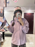 BRELRMON单层冲锋衣款短外套男女三合一秋冬保暖防寒户外登山服防风夹克 KY08S暖白/木槿紫-女(单层) L 实拍图