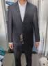 罗蒙 西服男士休闲西装男套装外套修身伴郎新郎结婚商务职业正装衣服 深灰双扣(上衣+裤子+衬衫+领带) 4XL /190【160-175斤】 实拍图