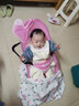 哈森熊婴儿摇摇椅哄娃新生儿可折叠躺椅儿童安抚椅睡觉带娃哄睡哄孩 粉色双网布音乐+粉色玩具架+头枕 实拍图